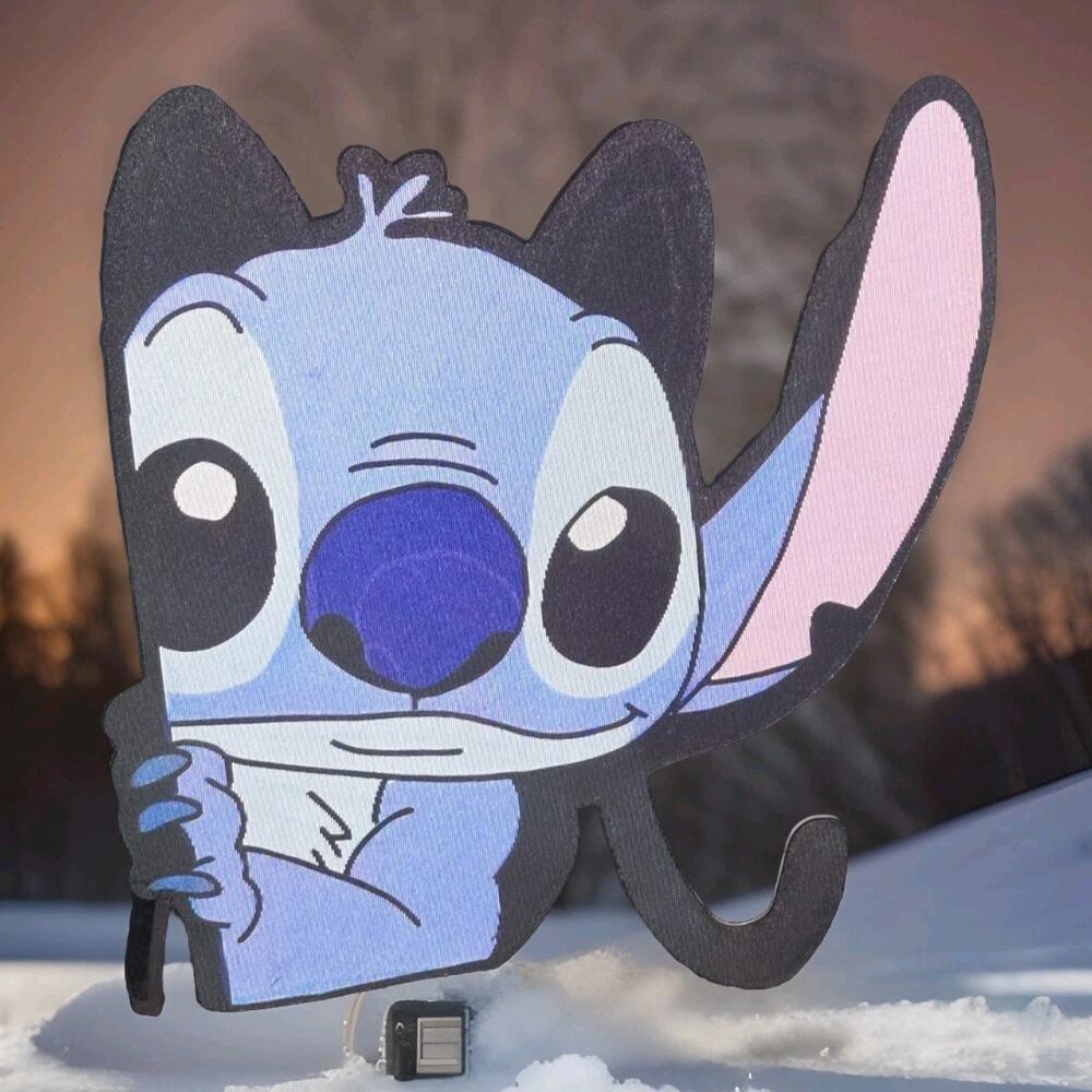 Stitch Angel Cute 3D Motion Lenticular Car Laptop Decal Sticker Peeker